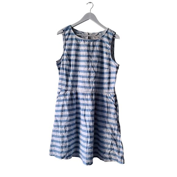 Beach Lunch Lounge Blue & White Striped Sleeveless Dress - Size XL (NWT) - Picture 3 of 15